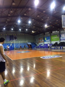 My new gym! Of course being occupied with the most popular sport in Greece, basketball.